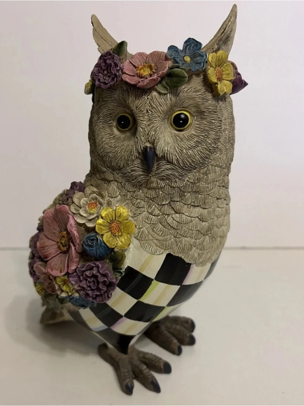 Mackenzie-Childs Flower Market Olivia Owl. Retired. Like new, EUC.
